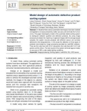 Model design of automatic defective product sorting system