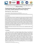 Organizational Climate for Employee Work Innovation: A Case Study of Hotels and Resorts in Nha Trang City