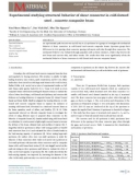 Experimental studying structural behavior of shear connector in cold-formed steel - concrete composite beam