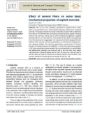 Effect of several fillers on some basic mechanical properties of asphalt concrete