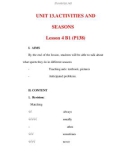 Giáo án Anh văn lớp 6 : Tên bài dạy : UNIT 13.ACTIVITIES AND SEASONS Lesson 4 B1 (P138)