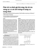 Phân tích và đánh giá khả năng chịu tải của móng cọc có xét ảnh hưởng số lượng cọc trong nhóm