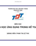 TIN HỌC ỨNG DỤNG TRONG KẾ TOÁN