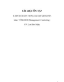 Môn: TỔNG HỢP (Management + Marketing) GV: Lưu Đức Minh