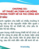 Bài giảng An toàn lao động: Chương III - Đặng Xuân Trường