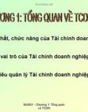 Tài chính doanh nghiệp A1 - Chương 1