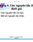 Các nguyên tắc thẩm định giá