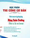 Bài giảng Thi công cơ bản - Chương I: Khái niệm mở đầu