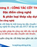 Bài giảng Thi công cơ bản - Chương X: Công tác cốt thép