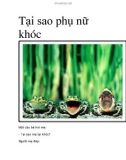 Tại sao phụ nữ khóc