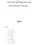 Giải thích ngữ pháp theo giáo trình Minnano NihongoBài 9