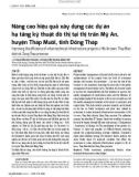 Nâng cao hiệu quả xây dựng các dự án hạ tầng kỹ thuật đô thị tại thị trấn Mỹ An, huyện Tháp Mười, tỉnh Đồng Tháp