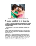 9 khám phá thú vị về tình yêu