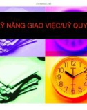 CÁC KỸ NĂNG GIAO VIỆC