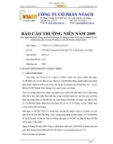 Công ty cổ phần NTACO - Báo cáo thường niên 2009