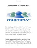 Chọn Multiply để xây dựng Blog