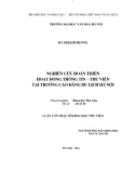 Luận văn Thạc sĩ Khoa học Thư viện: Nghiên cứu hoàn thiện hoạt động thông tin - Thư viện tại trường Cao đẳng Du lịch Hà Nội