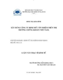 Luận văn Thạc sĩ Kinh tế: Xây dựng công ty định mức tín nhiệm trên thị trường chứng khoán Việt Nam