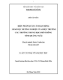 Luận văn Thạc sĩ Quản lý giáo dục: Biện pháp quản lý hoạt động giáo dục hướng nghiệp của hiệu trưởng các trường trung học phổ thông tỉnh Quảng Ngãi