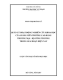 Luận văn Thạc sĩ Giáo dục học: Quản lý hoạt động nghiên cứu khoa học của giảng viên trường Cao đẳng Thương mại - Bộ Công thương trong giai đoạn hiện nay