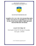 Luận văn Thạc sĩ Kỹ thuật: Nghiên cứu các yếu tố ảnh hưởng đến công tác quản lý chi phí của các dự án hạ tầng giao thông trên địa bàn thành phố Hồ Chí Minh