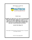 Luận văn Thạc sĩ Kỹ thuật: Nghiên cứu đề xuất các yếu tố ảnh hưởng đến tiến độ thực hiện dự án đầu tư xây dựng các công trình hạ tầng tại các khu chế xuất và khu công nghiệp trên địa bàn thành phố Hồ Chí Minh