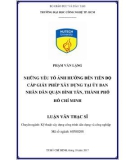 Luận văn Thạc sĩ Kỹ thuật: Những yếu tố ảnh hưởng đến tiến độ cấp giấy phép xây dựng tại Ủy ban nhân dân quận Bình Tân, thành phố Hồ Chí Minh