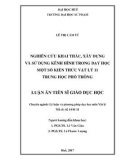 Luận án Tiến sĩ Giáo dục học: Nghiên cứu khai thác, xây dựng và sử dụng kênh hình trong dạy học một số kiến thức vật lý 11 trung học phổ thông