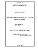 Luận án Tiến sĩ Ngôn ngữ học: Biểu thức quy chiếu trong các văn bản khoa học xã hội