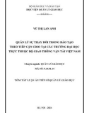 Tóm tắt Luận án Tiến sĩ Quản lý giáo dục: Quản lý sự thay đổi trong đào tạo theo tiếp cận CDIO tại các trường Đại học trực thuộc Bộ Giao thông Vận tải Việt Nam