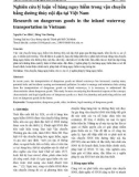 Nghiên cứu lý luận về hàng nguy hiểm trong vận chuyển bằng đường thủy nội địa tại Việt Nam