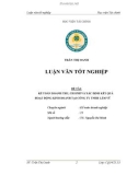 Luận văn tốt nghiệp: Kế toán doanh thu, chi phí và xác định kết quả hoạt động kinh doanh tại công ty TNHH Lâm Vũ