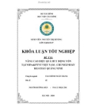 Luận văn tốt nghiệp: Nâng cao hiệu quả huy động vốn tại NHNo & PTNTViệt Nam - Chi nhánh Kv Bãi Cháy Quảng Ninh