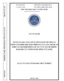 Luận văn Thạc sĩ Sinh học thực nghiệm: Đánh giá khả năng năng kích thích sinh trưởng và chống chịu mặn trên cây lúa của các chủng vi sinh vật nội sinh phân tại vùng đất bị nhiễm mặn khu vực đồng bằng sông Cửu Long