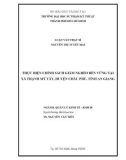 Luận văn Thạc sĩ Quản lý kinh tế: Thực hiện chính sách giảm nghèo bền vững tại xã Thạnh Mỹ Tây, huyện Châu Phú, tỉnh An Giang