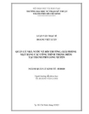 Luận văn Thạc sĩ Quản lý kinh tế: Quản lý nhà nước về bồi thường, giải phóng mặt bằng các công trình trọng điểm tại thành phố Long Xuyên