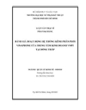 Luận văn Thạc sĩ Quản lý kinh tế: Đánh giá hoạt động hệ thống kênh phân phối Vinaphone của Trung tâm Kinh doanh VNPT tại Đồng Tháp