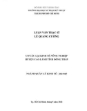 Luận văn Thạc sĩ Quản lý kinh tế: Cơ cấu lại kinh tế nông nghiệp huyện Cao Lãnh, tỉnh Đồng Tháp