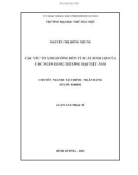 Luận văn Thạc sĩ Tài chính Ngân hàng: Các yếu tố ảnh hưởng đến tỷ suất sinh lợi của các ngân hàng thương mại Việt Nam (8340201)