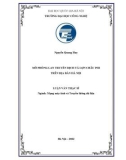 Luận văn Thạc sĩ Công nghệ thông tin: Mô phỏng lan truyền dịch tả lợn Châu Phi trên địa bàn Hà Nội