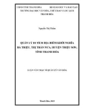 Luận văn Thạc sĩ Quản lý văn hóa: Quản lý di tích địa điểm khởi nghĩa Bà Triệu Thị Trấn Nưa, huyện Triệu Sơn, tỉnh Thanh Hóa