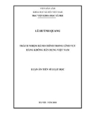 Luận án Tiến sĩ Luật học: Trách nhiệm hành chính trong lĩnh vực hàng không dân dụng Việt Nam