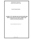 Luận án Tiến sĩ Kỹ thuật ô tô: Nghiên cứu chế độ cháy do nén hỗn hợp đồng nhất (HCCI) sử dụng nhiên liệu n-heptan/ethanol/diesel