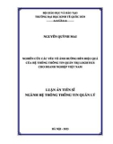 Luận án Tiến sĩ Hệ thống thông tin quản lý: Nghiên cứu các yếu tố ảnh hưởng đến hiệu quả của hệ thống thông tin quản lý logistics cho doanh nghiệp Việt Nam