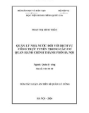 Tóm tắt Luận án Tiến sĩ Quản lý công: Quản lý nhà nước đối với dịch vụ công trực tuyến trong các cơ quan hành chính thành phố Hà Nội