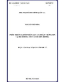 Luận văn Thạc sĩ Quản lý kinh tế: Phát triển nguồn nhân lực an toàn thông tin tại Bộ Thông tin và Truyền thông