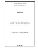 Luận án Tiến sĩ Công nghệ thông tin: Nghiên cứu phát triển kĩ thuật tránh va chạm cho robot tự hành