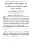 Effects of the size polydispersity and friction coefficient on the compressive strength of wet granular materials