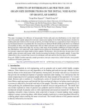 Effects of intergranular friction and grain size distributions on the initial void ratio of granular sample