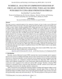 Numerical analysis of compressive behavior of circular concrete filled steel tubular columns with high to ultra-high strength materials